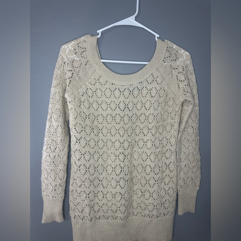 American Eagle outfitters Elegant Cream Women's Sweater - Picture 4 of 14